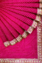 Load image into Gallery viewer, Elegant Georgette Saree with Intricate Gota Patti Lace Border
