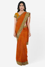 Load image into Gallery viewer, Elegant Georgette Saree with Intricate Gota Patti Lace Border
