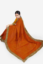 Load image into Gallery viewer, Elegant Georgette Saree with Intricate Gota Patti Lace Border
