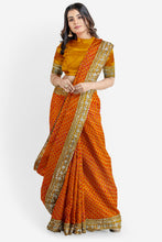 Load image into Gallery viewer, Elegant Georgette Saree with Intricate Gota Patti Lace Border
