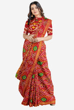 Load image into Gallery viewer, Beautiful Gota Border Gadchola Saree
