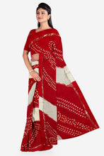 Load image into Gallery viewer, Ethnic Elegance: Handcrafted Bandhani Georgette Saree
