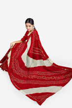 Load image into Gallery viewer, Ethnic Elegance: Handcrafted Bandhani Georgette Saree