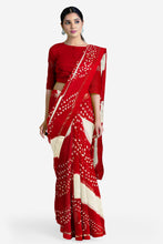 Load image into Gallery viewer, Ethnic Elegance: Handcrafted Bandhani Georgette Saree