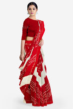Load image into Gallery viewer, Ethnic Elegance: Handcrafted Bandhani Georgette Saree