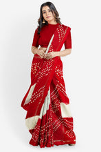 Load image into Gallery viewer, Ethnic Elegance: Handcrafted Bandhani Georgette Saree