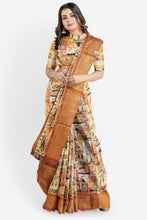 Load image into Gallery viewer, Elegant Soft Silk Banarasi Border Saree with Blouse Piece