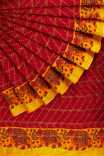 Load image into Gallery viewer, Cotton Saree with Gathchola Design
