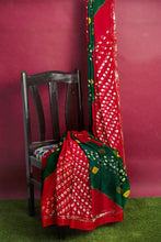 Load image into Gallery viewer, A 'Must-Have' Pure Bandhani Viscose Georgette Saree